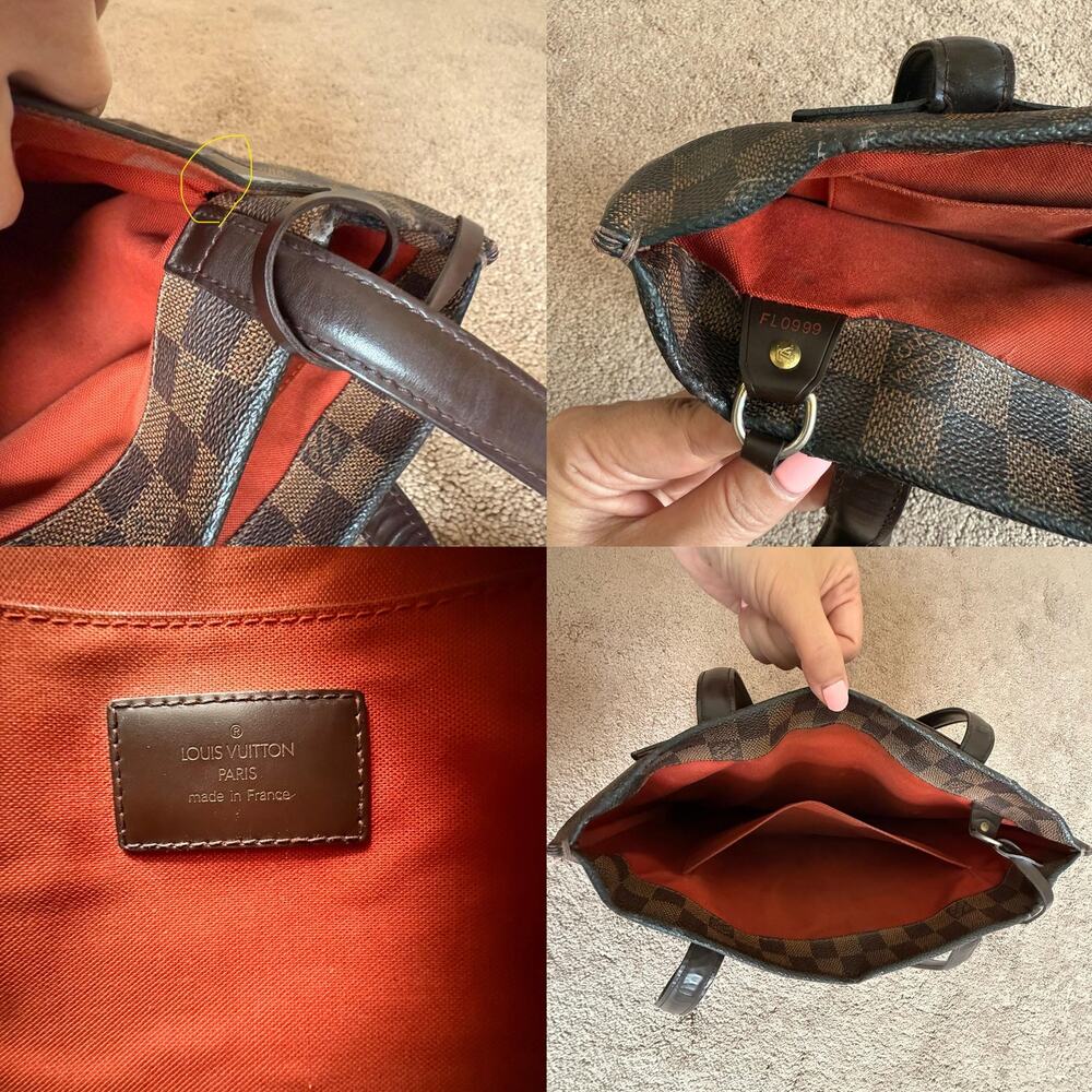 Authentic Louis Vuitton Damier tote bag and second bag - Picture 7 of 8